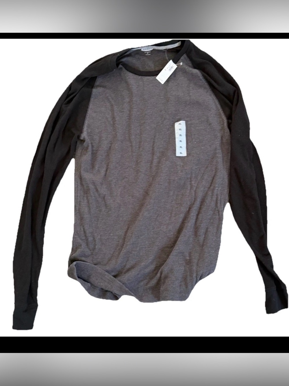 Old Navy Men’s Soft Washed Long Sleeve Shirt Gray Two Tone Size XL NEW